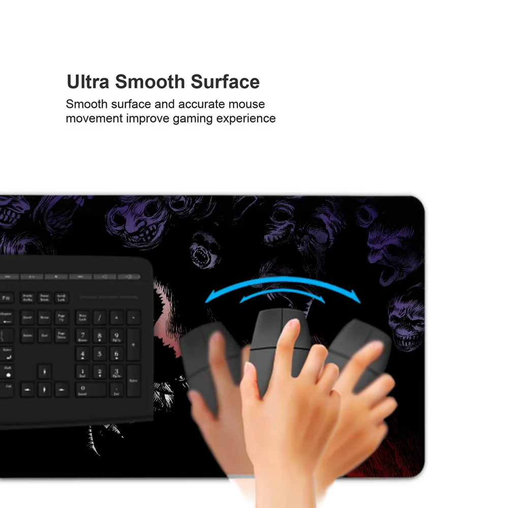 Berserk Mousepad Mouse Pad Extended Gaming Keyboard Mats Large 90x40cm XXL Gamer Mousepad