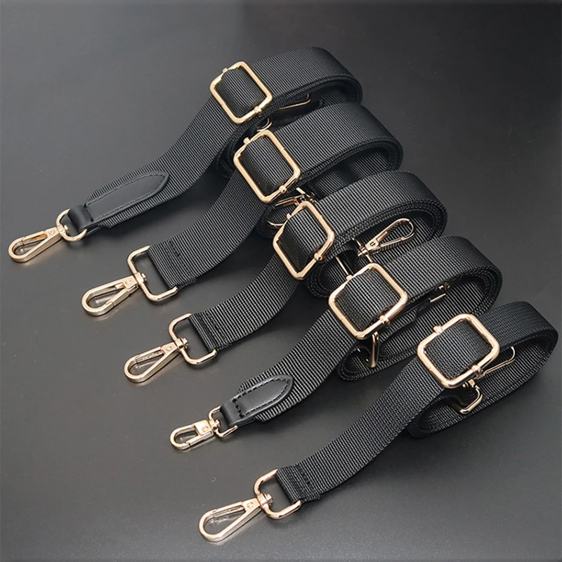 1pcs Black Color Bag Straps Women Adjustable Shoulder Messenger Bags Belt Crossbody Bag Strap Replacement Bag Part Accessories