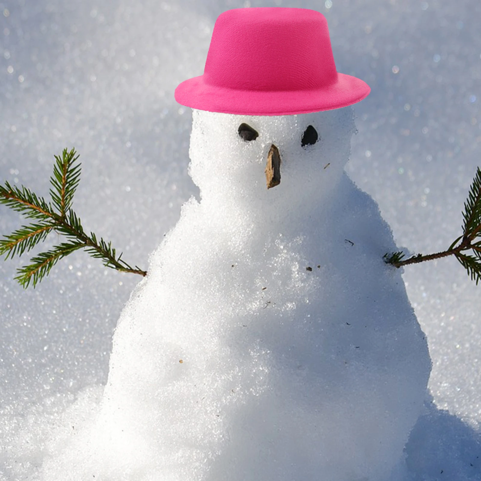 

4 Pcs Mini Hat Diy Craft Hats Photo Prop Crafts Miniature Accessories Tops Lovely Rosy Snowman