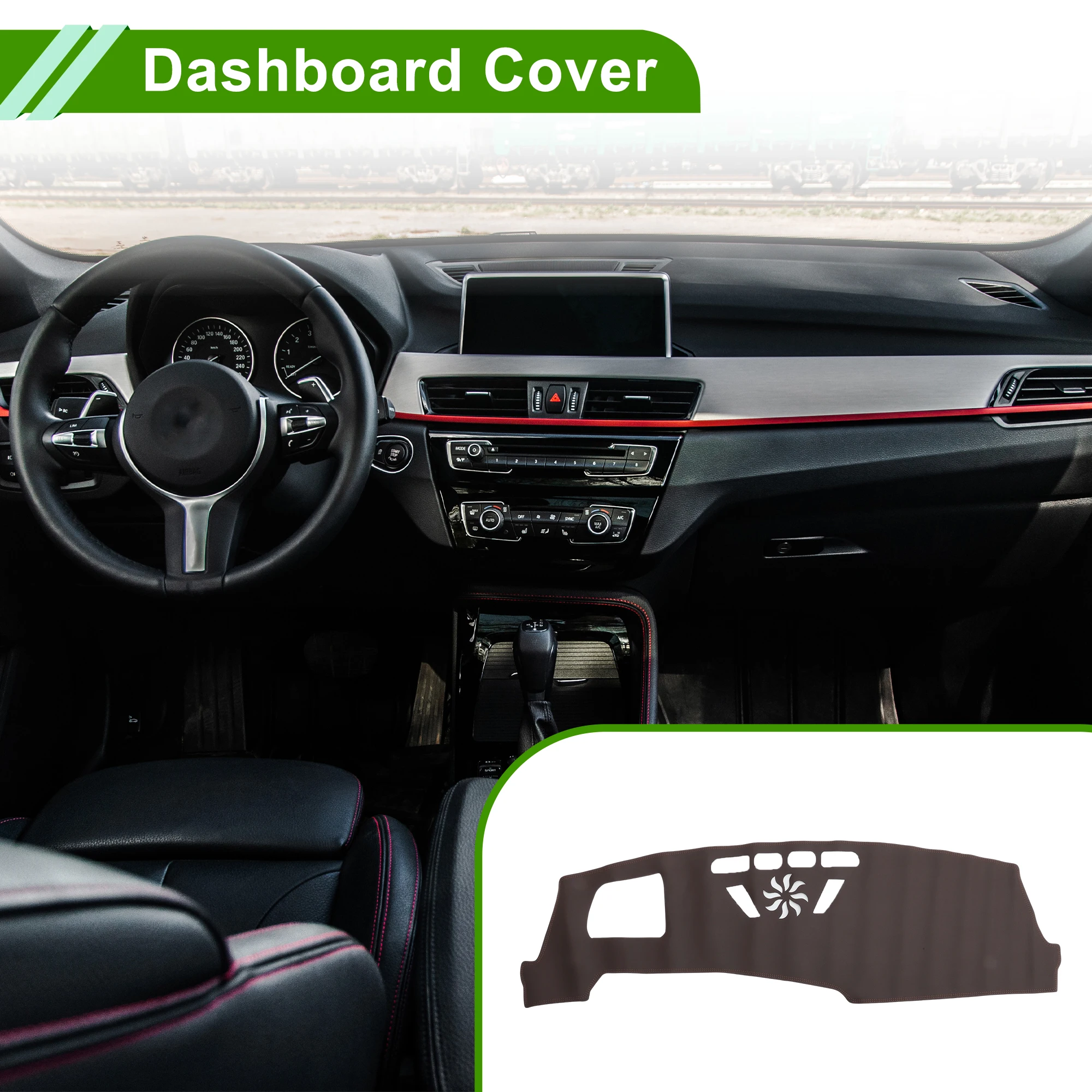 

UXCELL Dash Cover for BMW X1 2023-2024 with Hud Dashboard Cover Leather Brown 1 pcs