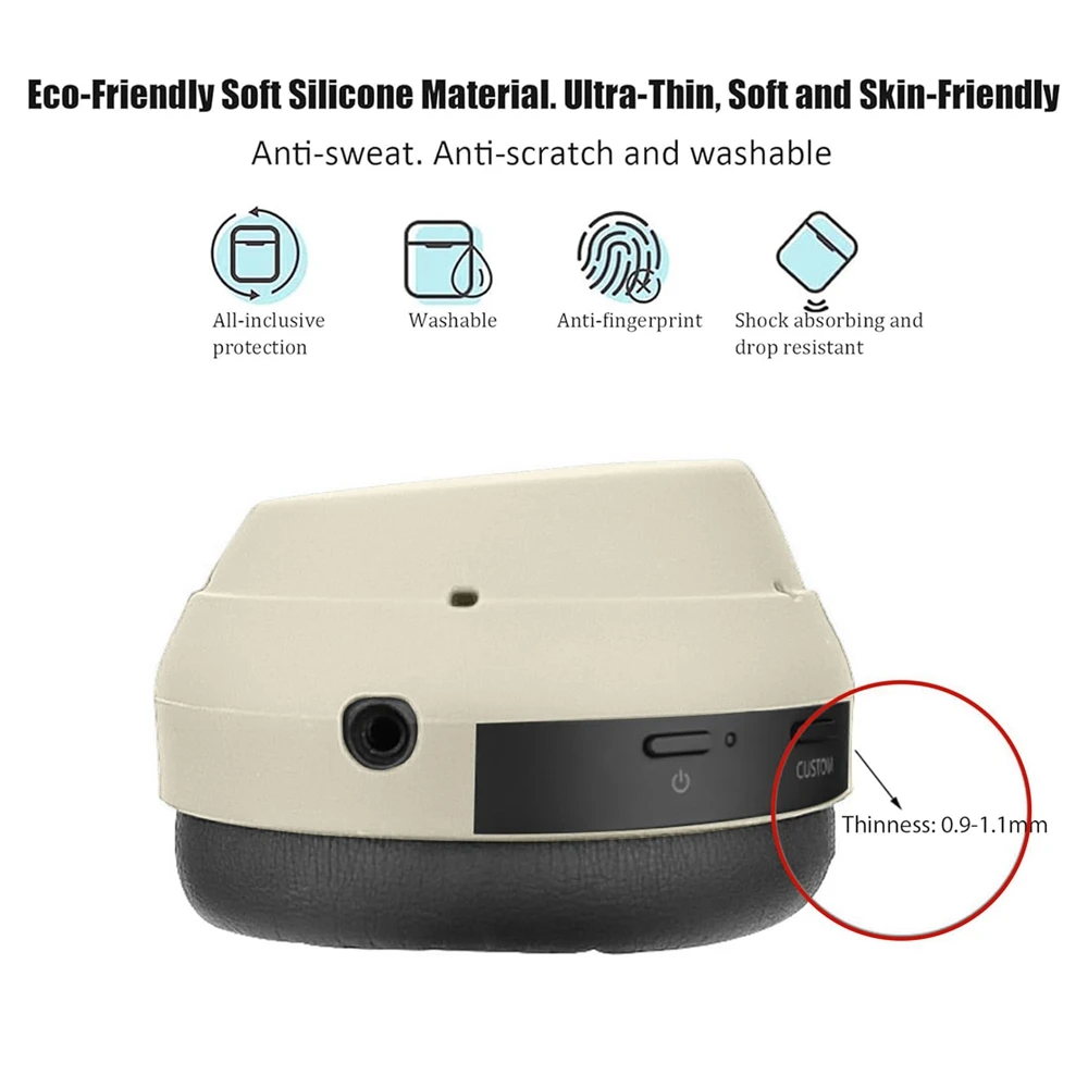 헤드폰 보호 케이스 헤드셋 헤드빔 슬리브, 소니 WH-1000XM4 1000XM3 헤드폰 실리콘 귀마개 쉘 이어폰 케이스