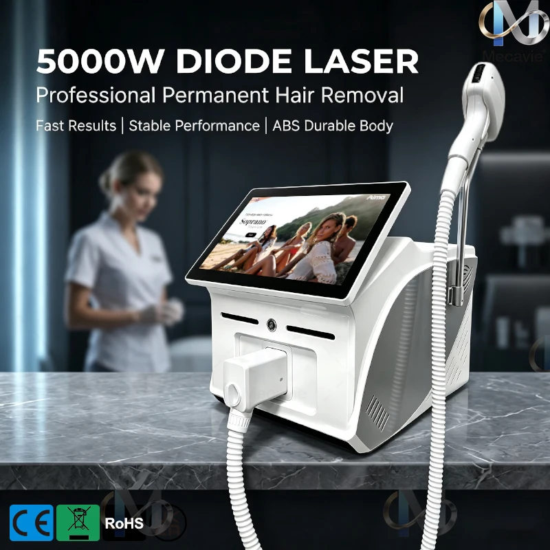 Soprano 2026 Best Hair Removal Laser Black Ice Platinum Cooling 808nm Diode Laser Hair Removal Machine 4 Wavelength