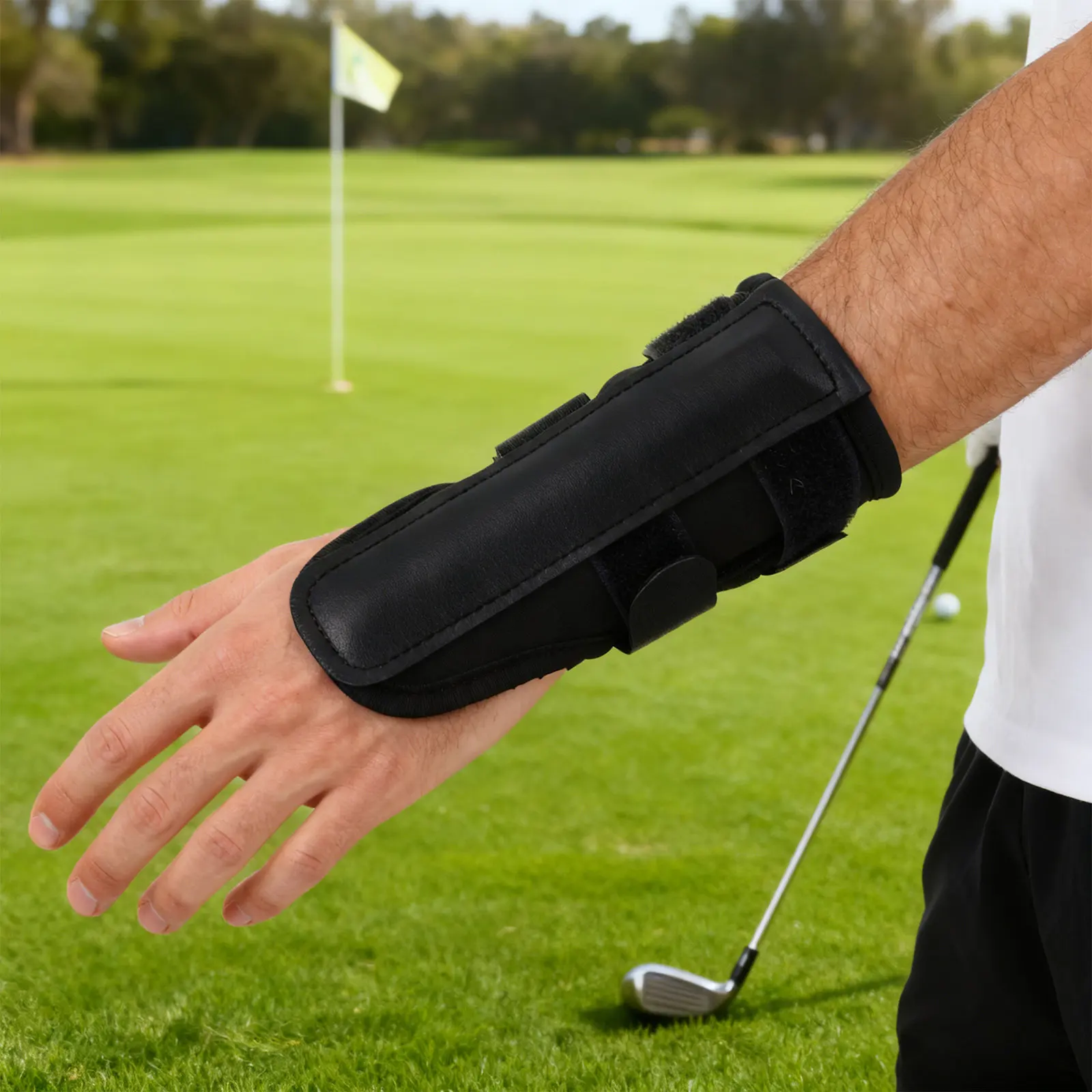 

2Pcs Golf Wrist Brace Swing Training Aid Adjustable Golf Swing Posture Correction Band for Wrist Stability Hand Position