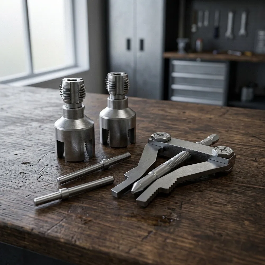 Pipe Removal Tool Set PVC Pipe Threader Tool 1/2 Inch 3/4 Inch Dual-Function Internal External For MPP Plastic Pipes