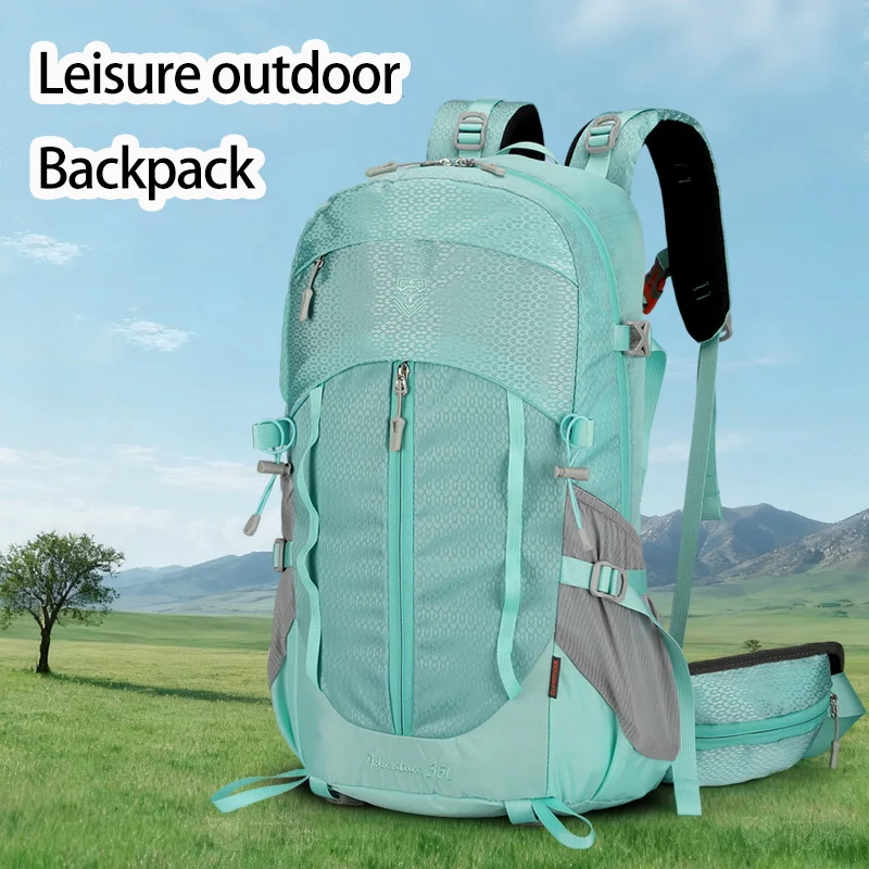 عالية الجودة ذات سعة كبيرة في الهواء الطلق على ظهره مقاومة للماء المشي لمسافات طويلة والتخييم على ظهره للجنسين دائم النايلون حقيبة السفر