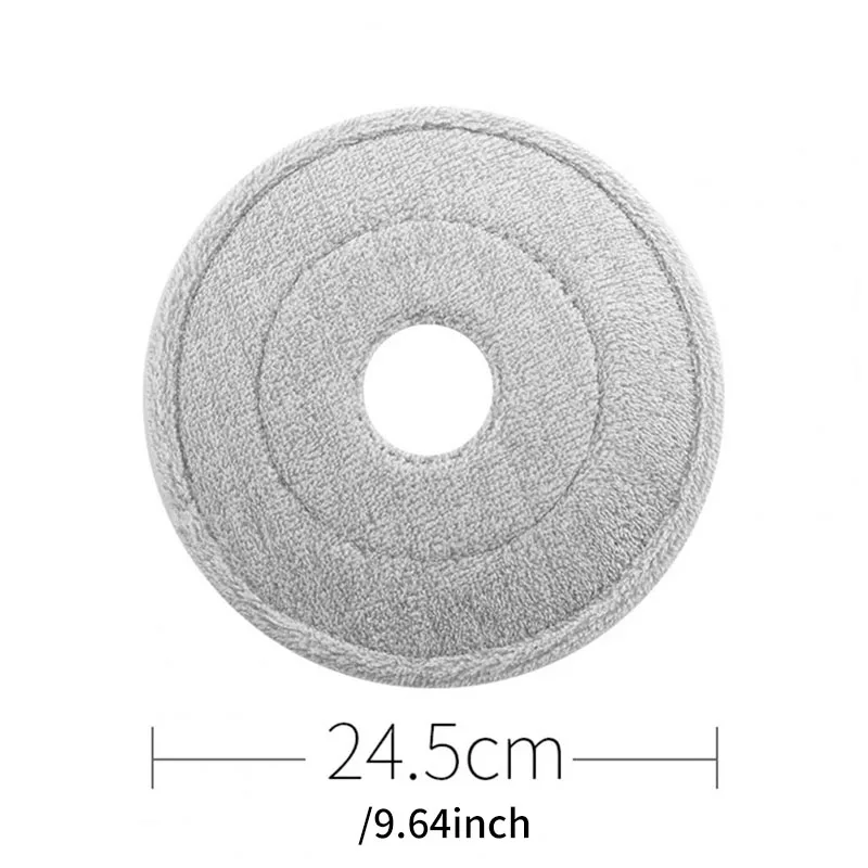 24cm Round MOP Head Cloth Spin Wring for Cleaning Floors Pad Home Replacement Universal Accessories 360 Rotating Barrel Towels