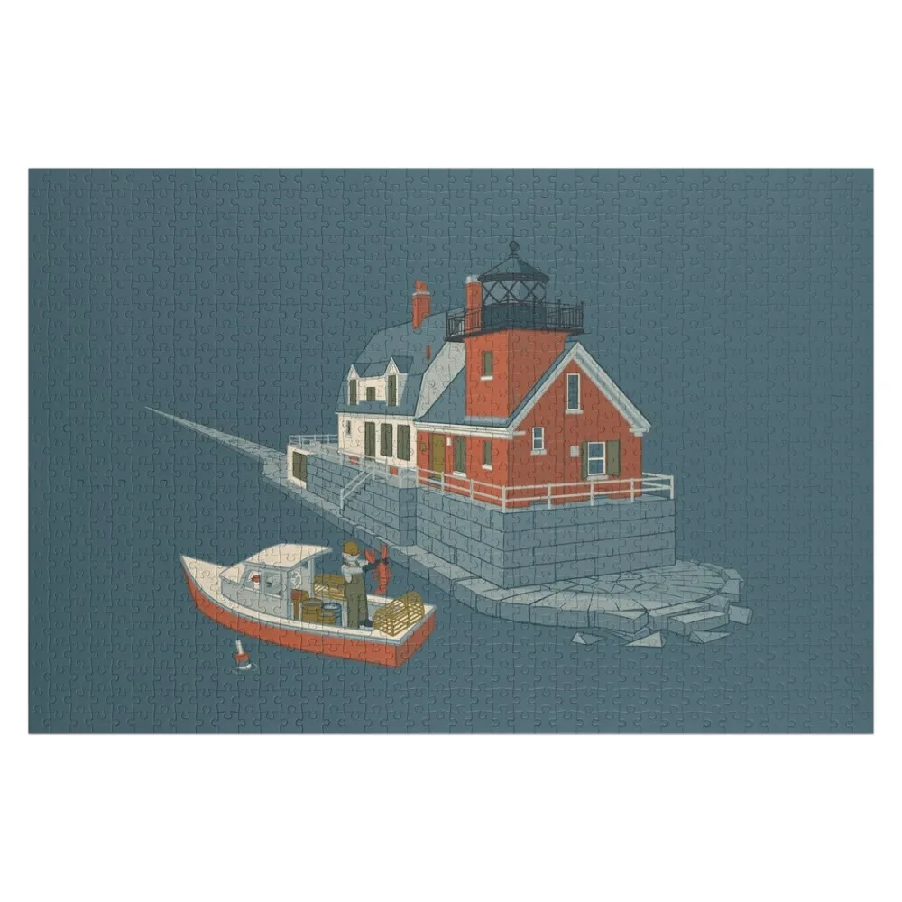 

Rockland Breakwater Light Jigsaw Puzzle Works Of Art For Children Wooden Name Wood Adults Puzzle