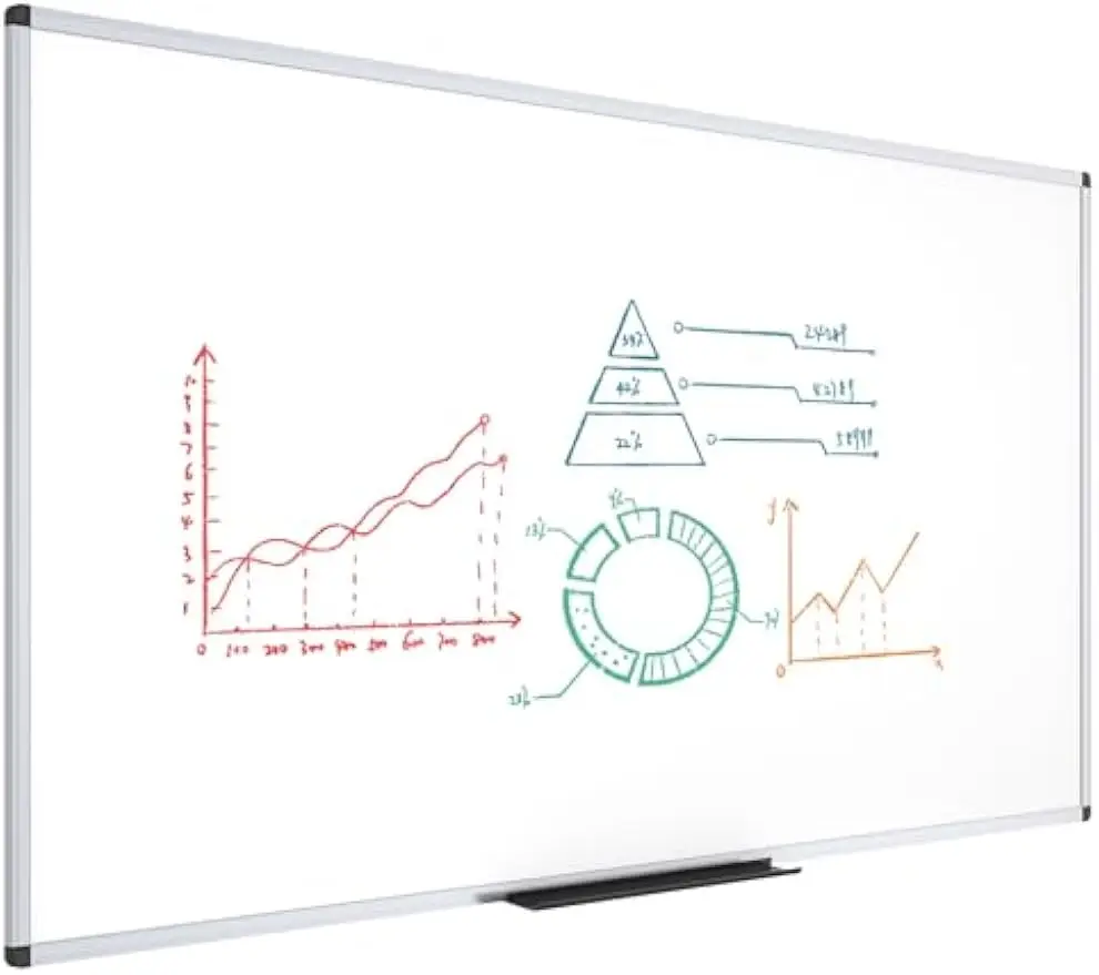 

Large Magnetic Whiteboard 72x48 Inches, Wall Mounted Dry Erase Board for Office School Home