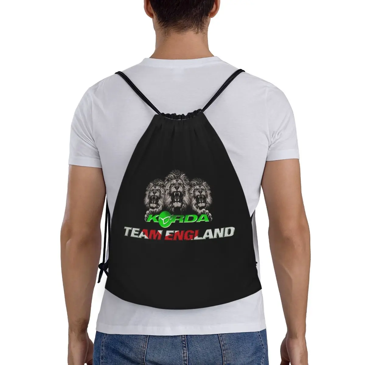 

Custom Korda Fishing Logo Backpacks Multi-function Drawstring Bags Shoes Bag Book Bags for Man Woman Students