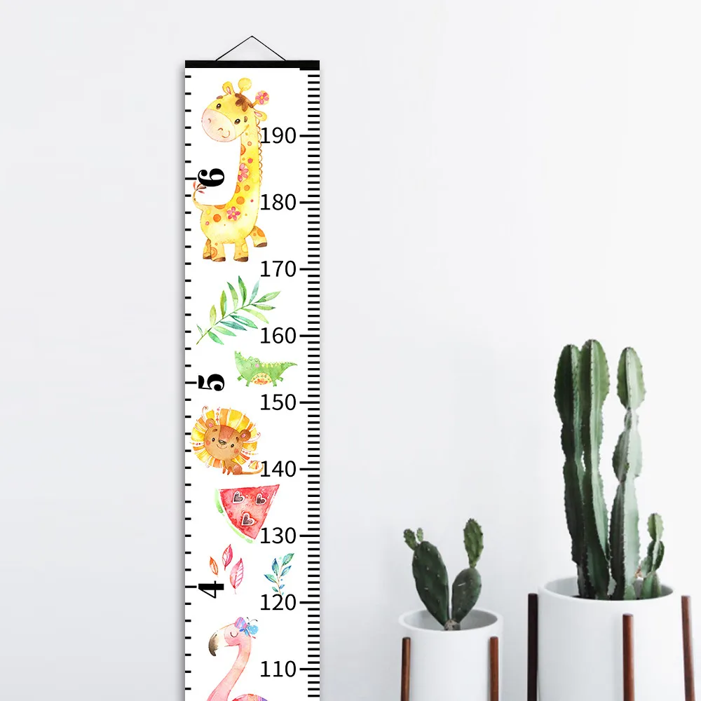 Decorative Baby Growth Chart Anime Poster For Children Room Decor Wall Decor Cartoon Wooden Height Chart Height Measure Ruler