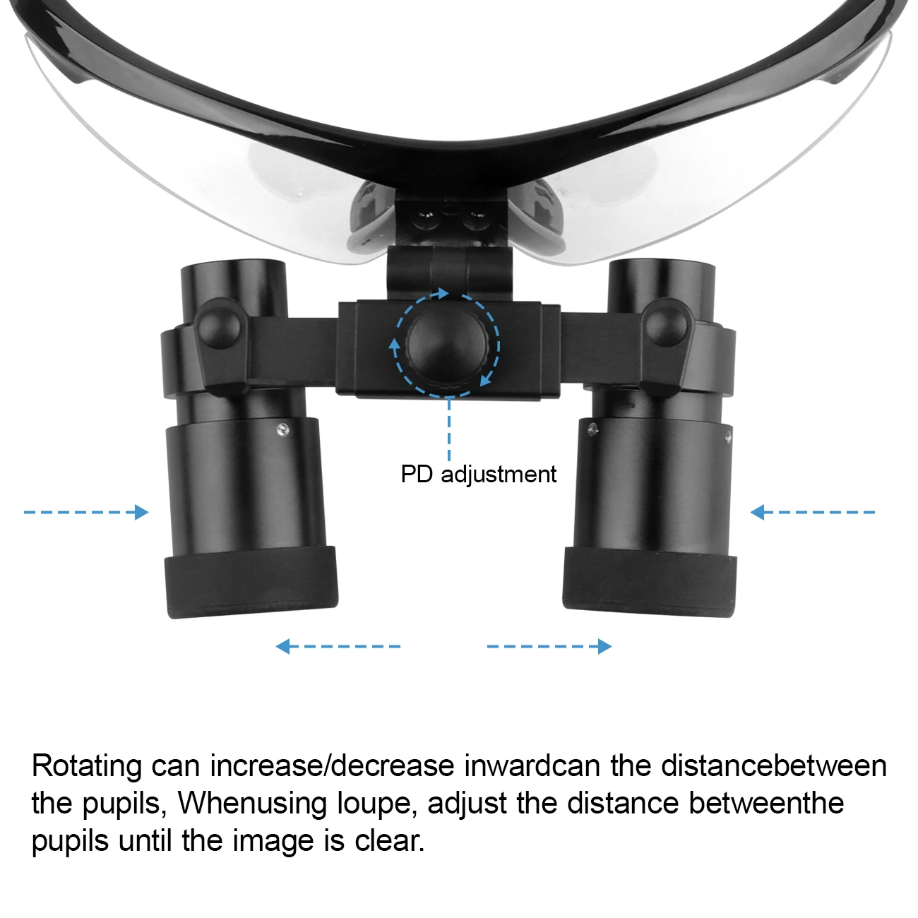 Dental 4X Loupe Binocular Magnifier Loupes with Eyeglasses Goggles with Storage Pouch Gift Supplies for Dentists view 5
