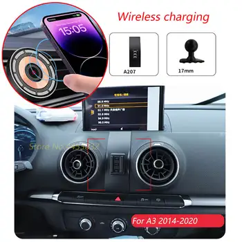 適用於奧迪A3 8V 2014-2020款的15W車用無線充電器手機支架可旋轉磁吸支架快速充電配件 10 最佳銷售 奧迪A3 8V手機支架 - №8