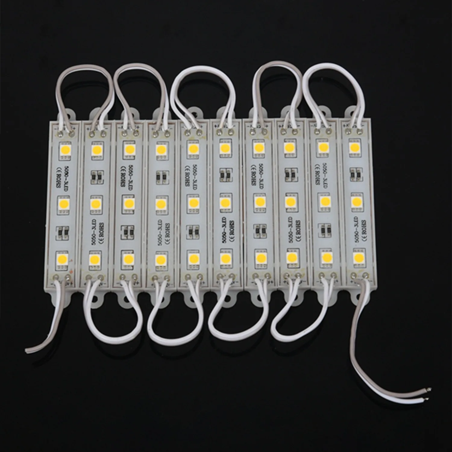 

ABUF-2X10pcs 5050 SMD 3 LED Module LED Strip String Light Waterproof DC 12V Cool White & Warm White