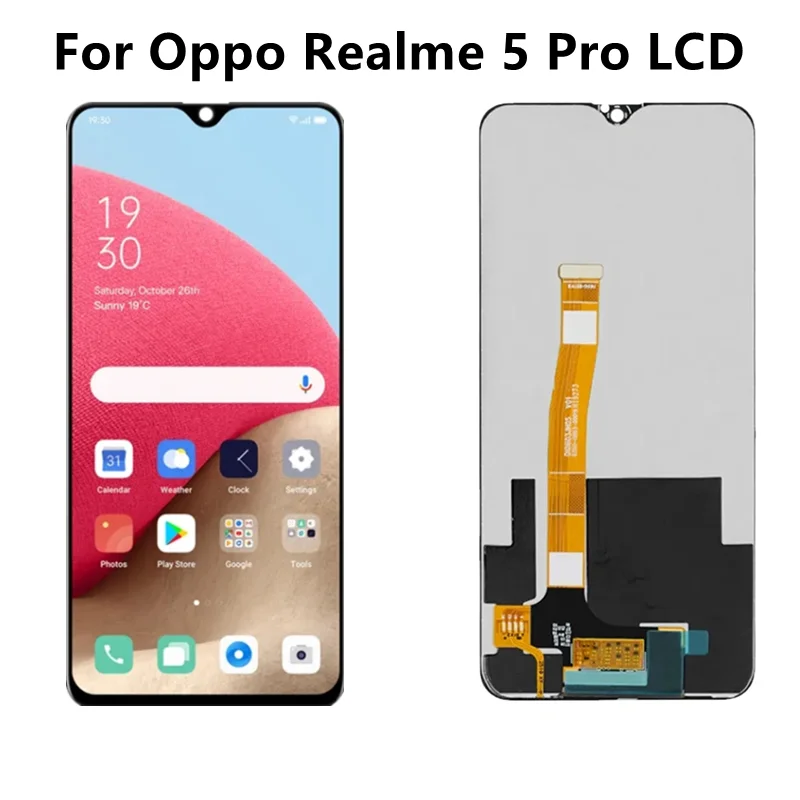 100% Оригинальный 6,3 'для Oppo Realme 5 Pro ЖК-дисплей сенсорный экран с рамкой дигитайзер в сборе для замены для Realme 5 Pro RMX1971