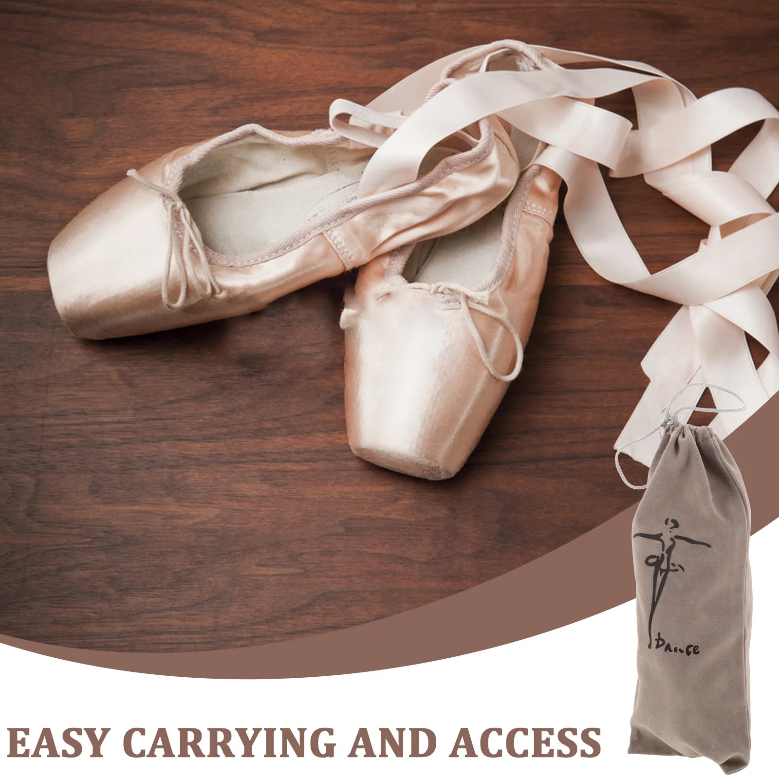 8pcs Ballet Shoe Bags Dustproof Drawstring Dance Shoe Storage Bag For Latin Ballet Shoes Organizer Pouch Travel Luggage