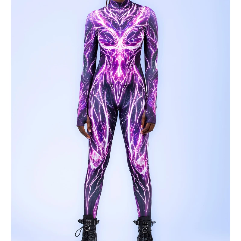 2024 Adult Anime Character Cosplay Jumpsuits 3D Digital Color Printed Bodysuit Caitsuit Aerial Yoga Performance Stage Costumes