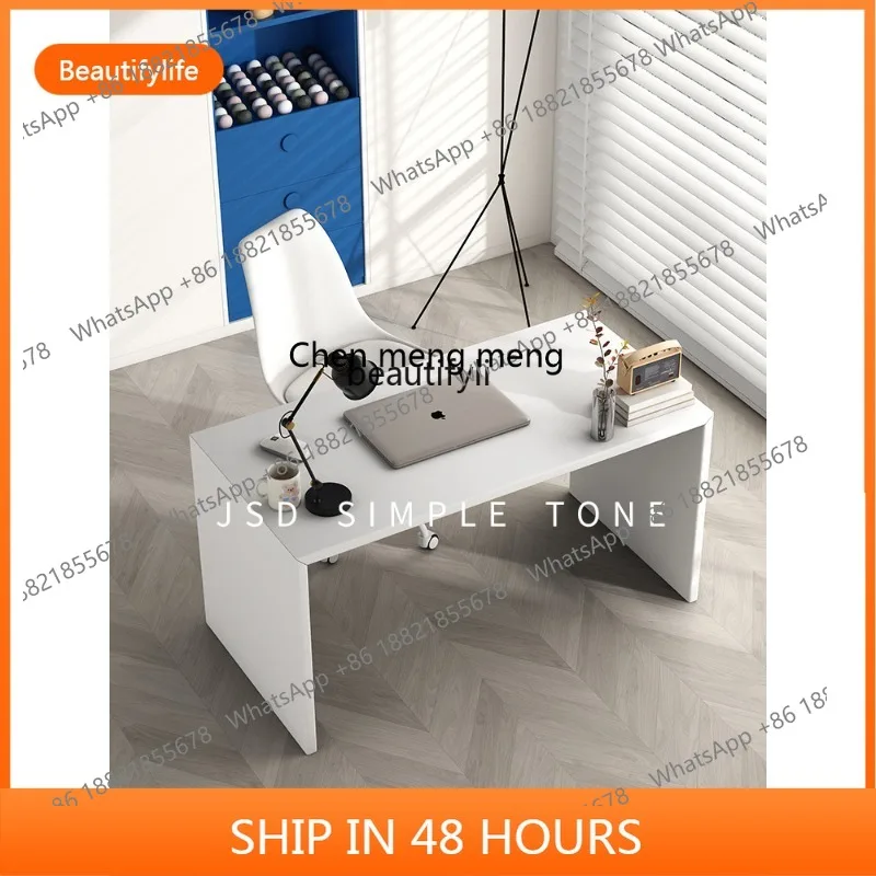 Simple Tone Italian Minimalist Solid Wood Desk Custom Modern Simple Design Office Desk Computer Desk