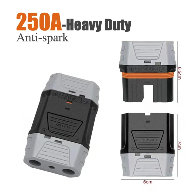 QS12-S Anti-spark Battery Connector Takeaway Car Modified High Current Heavy Lithium Battery Adapter for Aircraft Model CarStart