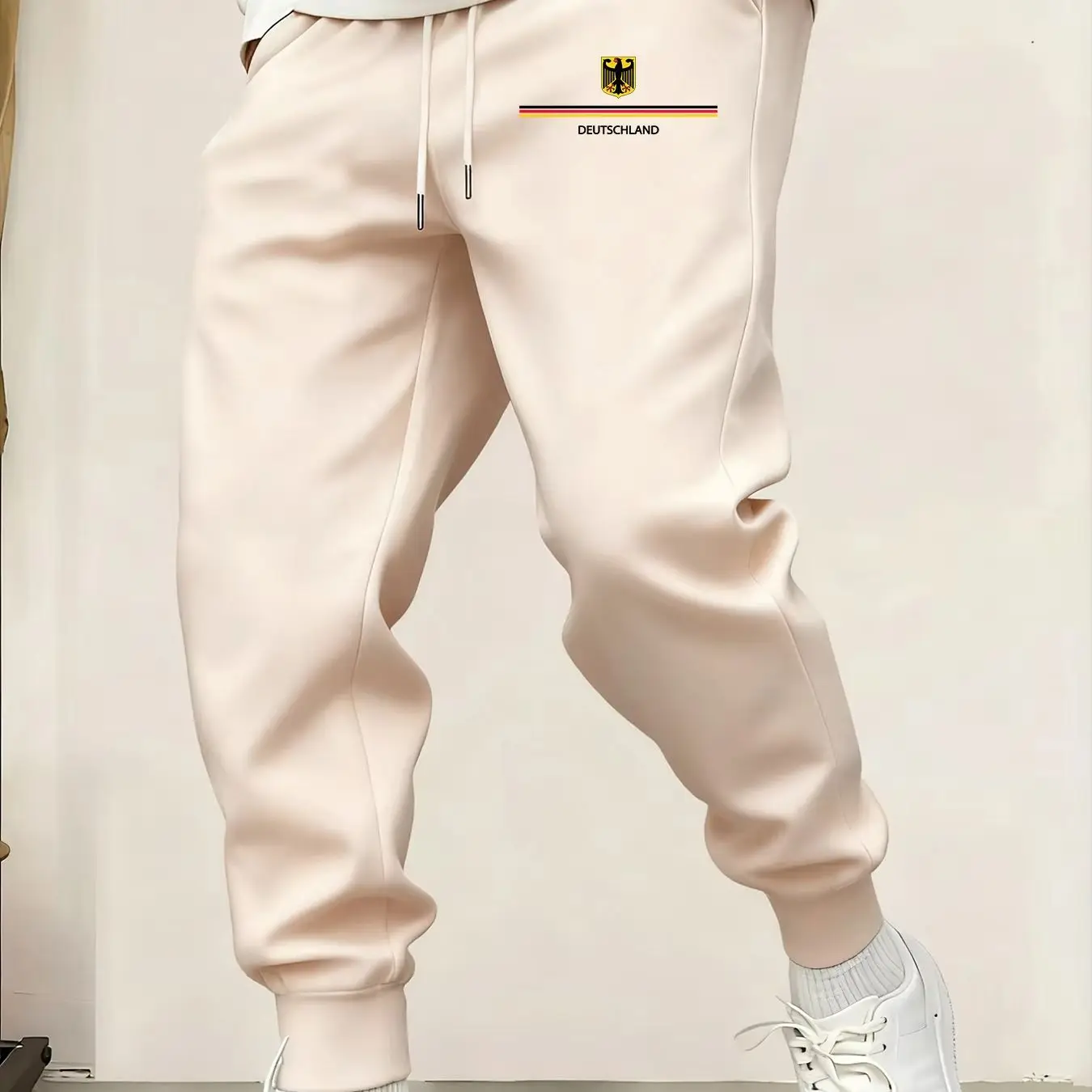 

Deutschland Letter Creative Pattern Men Sweatpant Casual Jogging Britches Fashion Street Long Pant Comfortable Basic Trousers