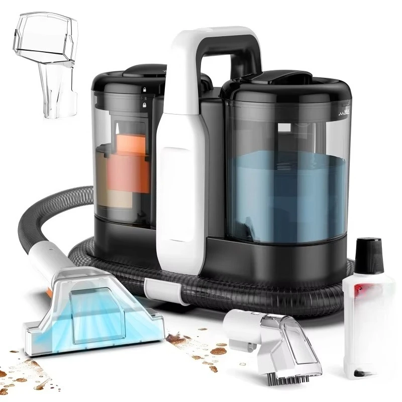 

Портативный ручной пылесос для сухой и влажной уборки диванов, ковров и удаления пятен