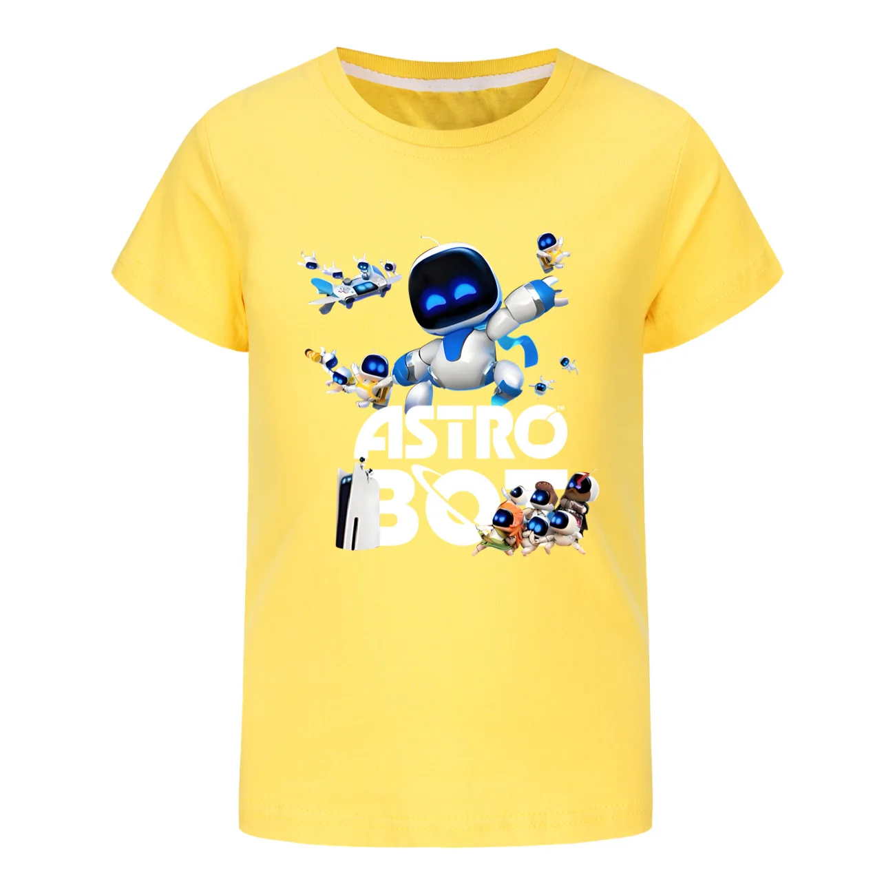 Astrobot-子供向けの半袖漫画Tシャツ,男の子と女の子向けのカジュアルなトップス,人気のゲーム,子供服,赤ちゃん,チャット,夏