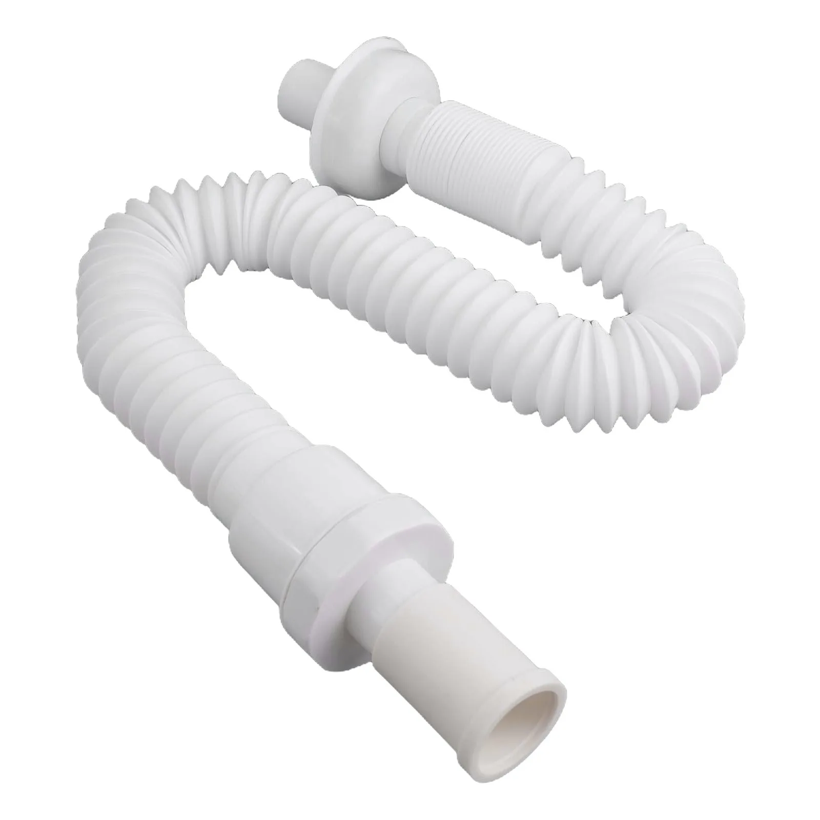 Bathroom Kitchen Color White Telescopic Drain Pipe Flexible Drain Hose High-quality Material Manual Installation