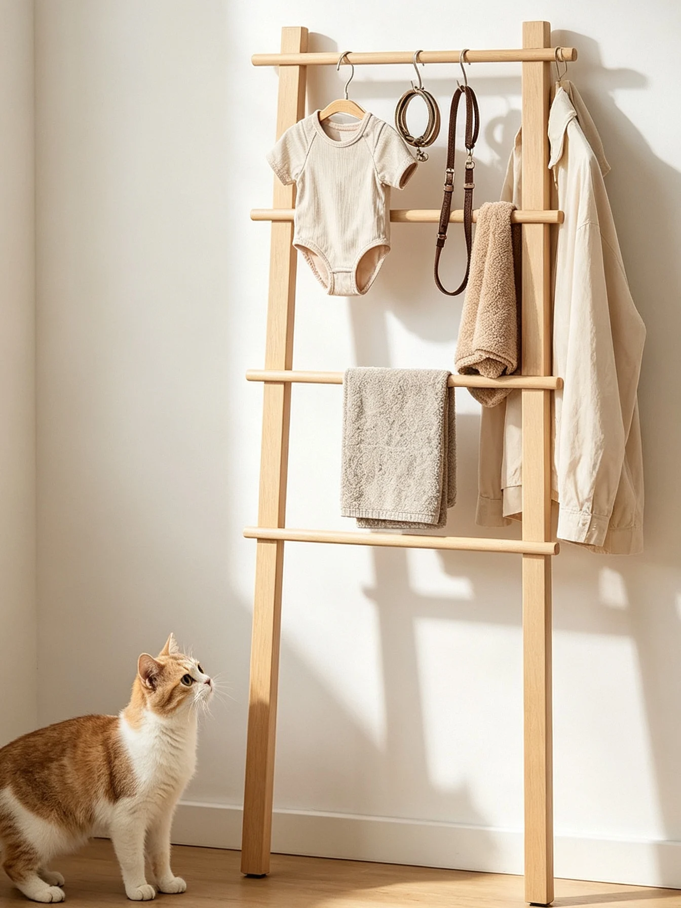 wooden-ladder-pet-clothes-hanger-floor-standing-coat-rack-for-cats-and-dogs-clothing-storage-rack-pet-wardrobe-organizer