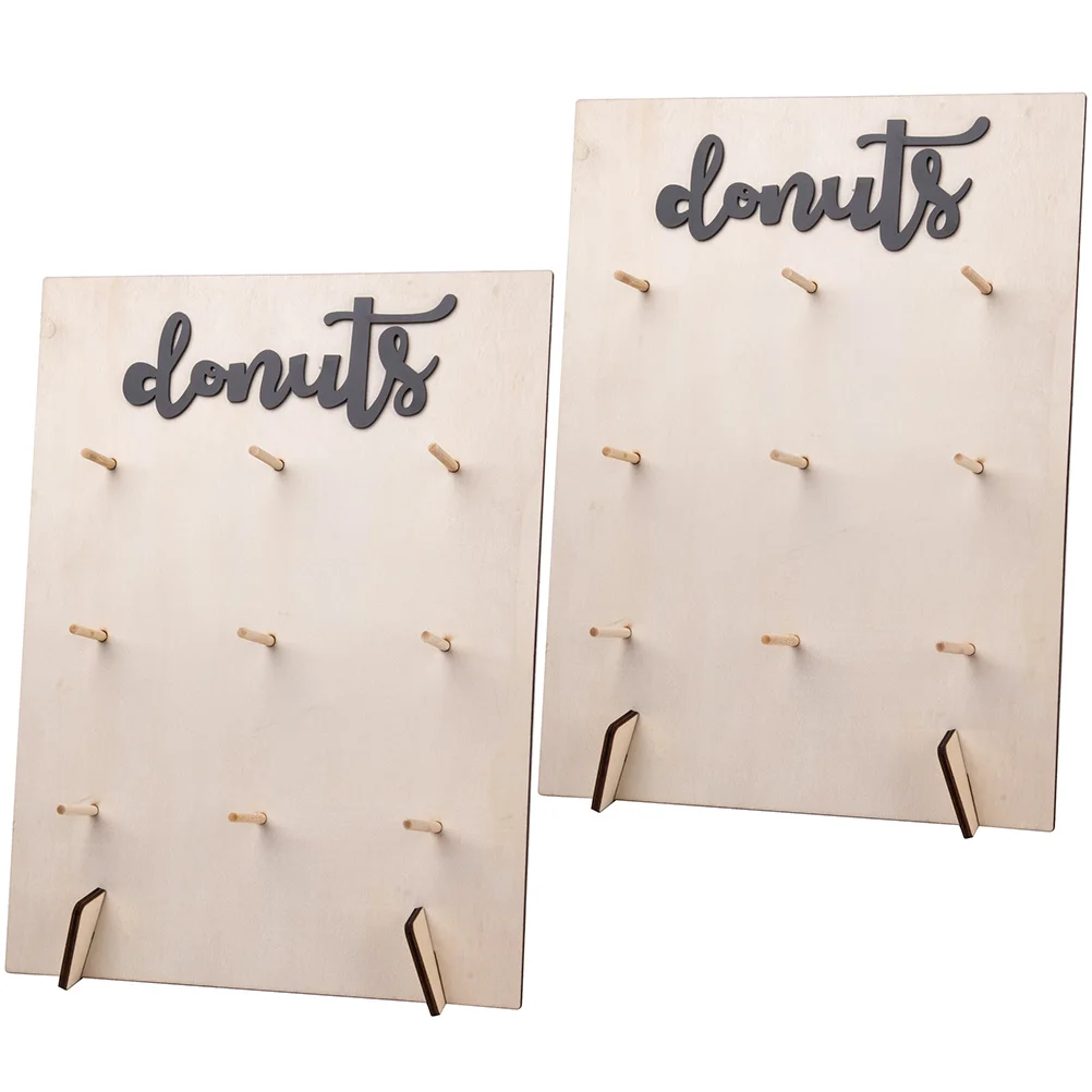 

Donut Stand Holder Centerpieces for Party Wooden Supplies Display Board Wedding Decor