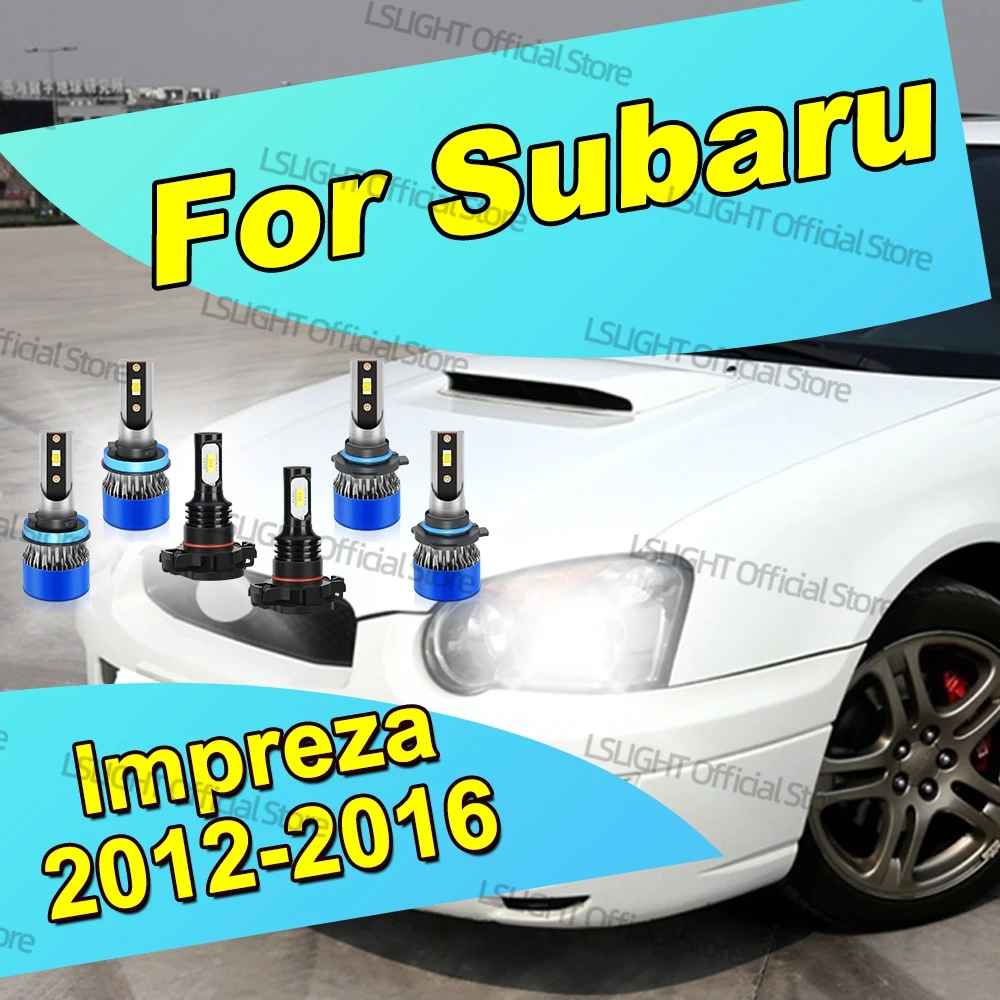 

2/6x Headlights 6000K Fog Lamp Bulbs For Subaru Impreza 2012 2013 2014 2015 2016 Auto High Low Beam 3570 CSP 12V Conversion Kit