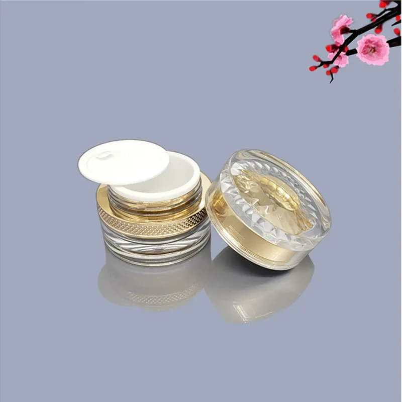 30g 50g Empty Cream Jar 30/50/80/120ml Empty Lotion Spray Pump Bottle Gold Acrylic Cosmetic Container High-end Makeup Packing