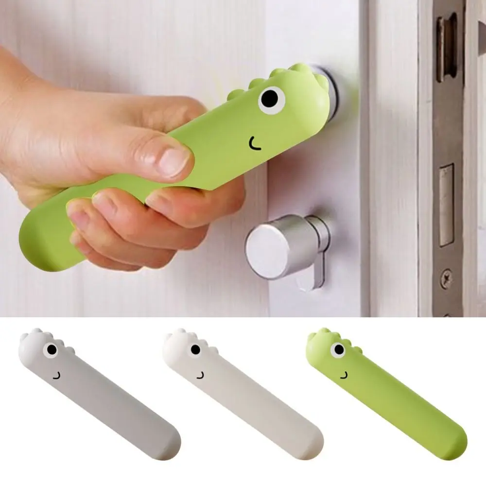 Silicone Dinosaur Door Knob Cover Anti-Slip Anti Collision Doorknob Sleeve Anti-Static Silent Kids Safety Doorknob Protector