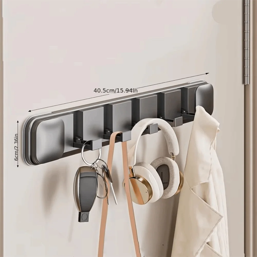 Suction Cup Bathroom Towel Hook Wall Mount Multi-Hook Door Hook Coat Rack Multi-Functional Drill-Free Kitchen Organizer