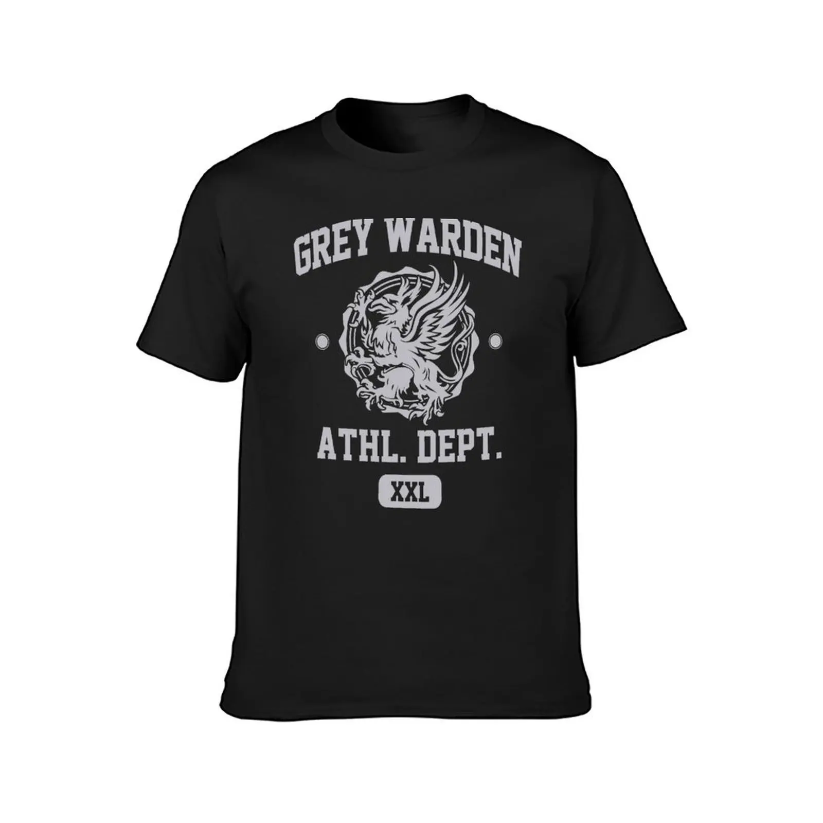 Grey Warden Athletic Department | Dragon Age Gym Shirt Style | Silver Print T-Shirt animal prinfor boys plain white t shirts men