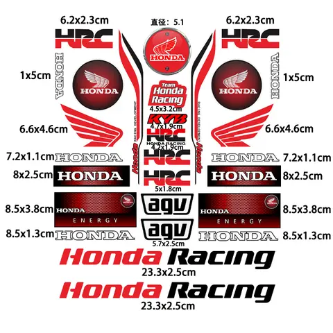 10 best sales honda motorcycle stickers - №2