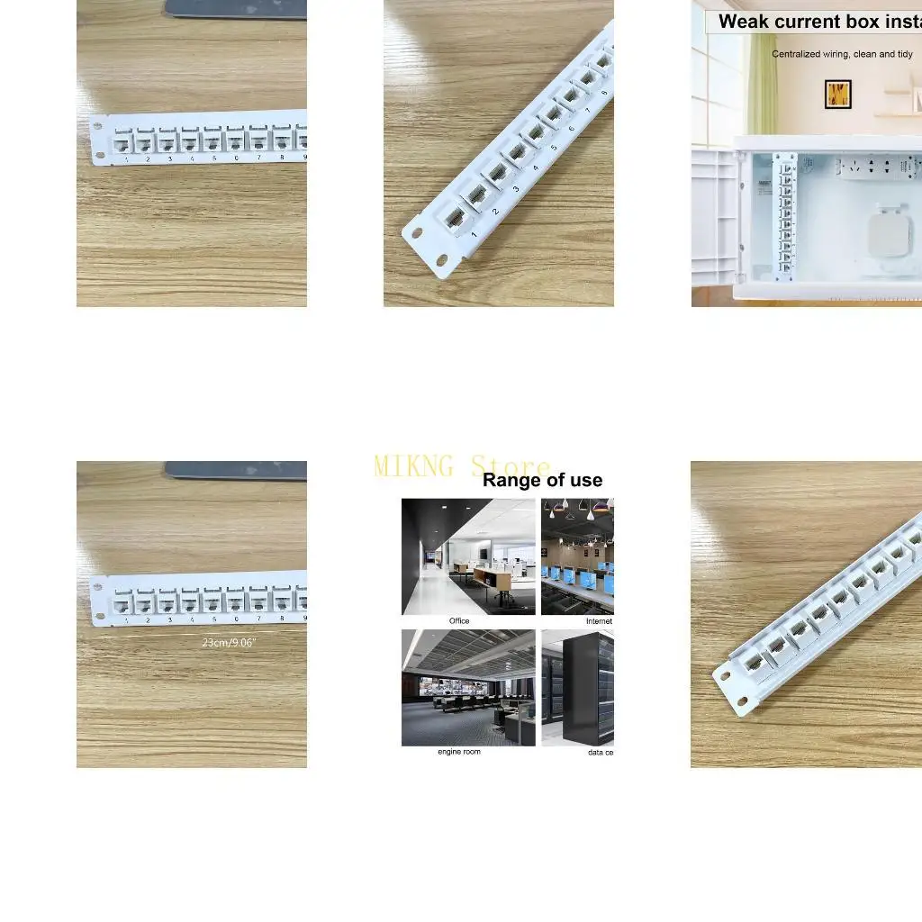 Patch Panel CAT6 10 Port 10G Support 1U Patch Panel UTP 19inch Wallmount or Rackmount Down Block for best sale