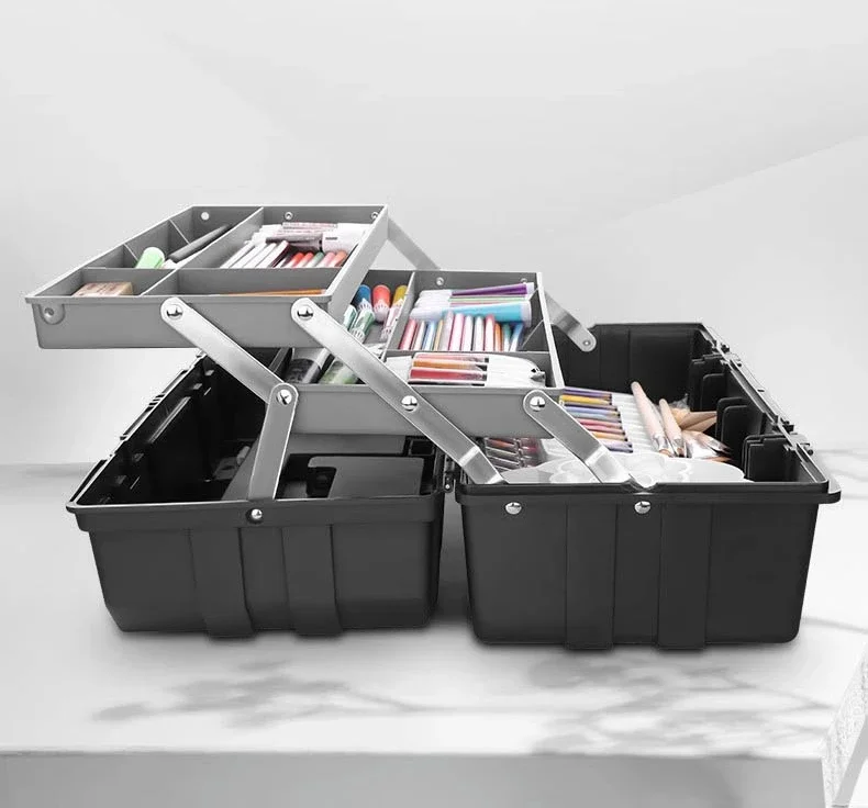 Special toolbox for art students, large art drawing tool storage box, multifunctional handheld