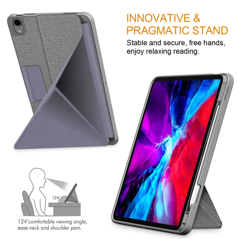 For IPad Air 2024 Case 11 inch M2 with Pencil Holder Magnetic Multi-Folding Cover For iPad Air 6 5 4 Generation Cover