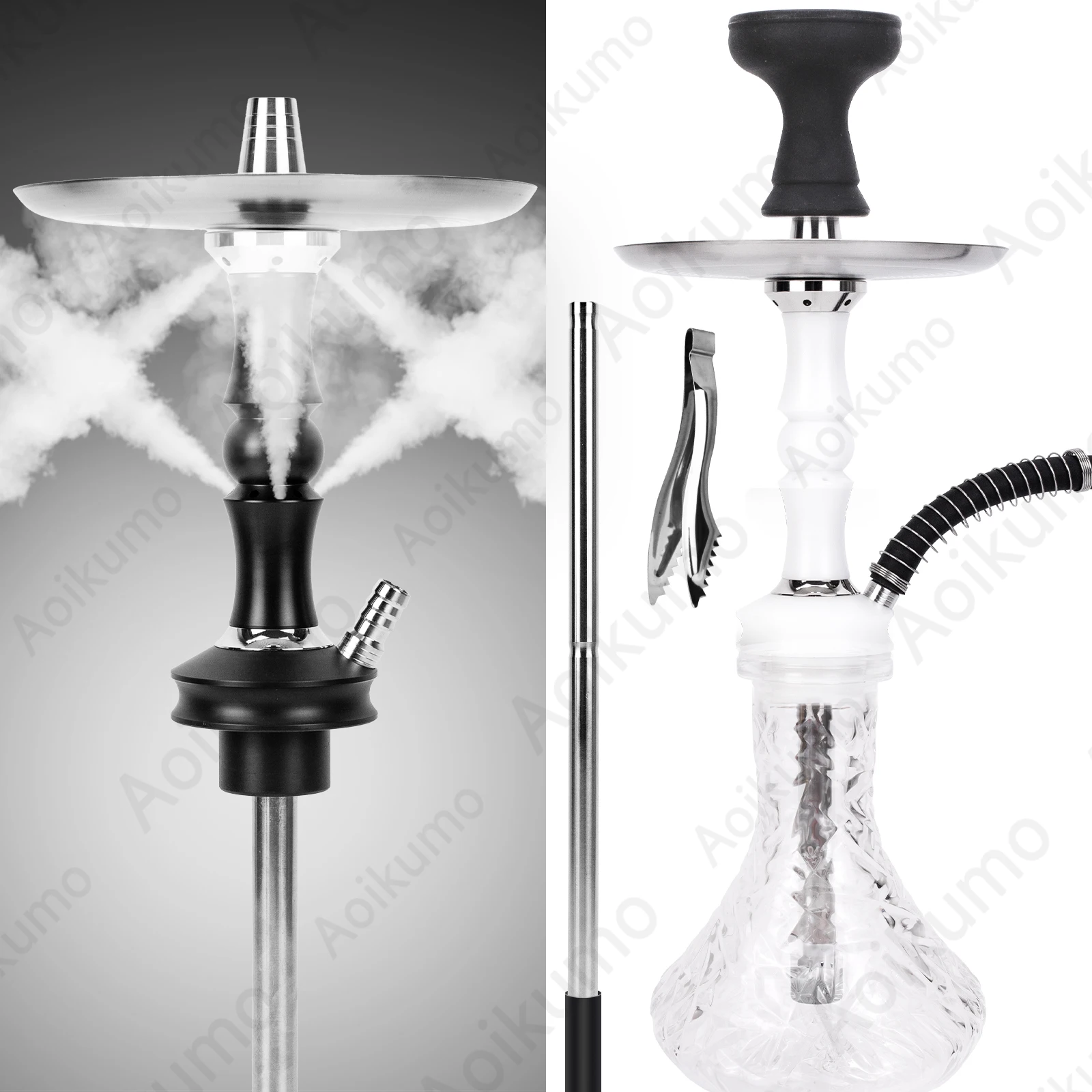 Saint - Blvck Breeze 2 Hookah Kit with Silicone Hose Mouthpiece Flask Base   Shisha Narguile Chicha Cachimbas Hubbly Bubbly Set