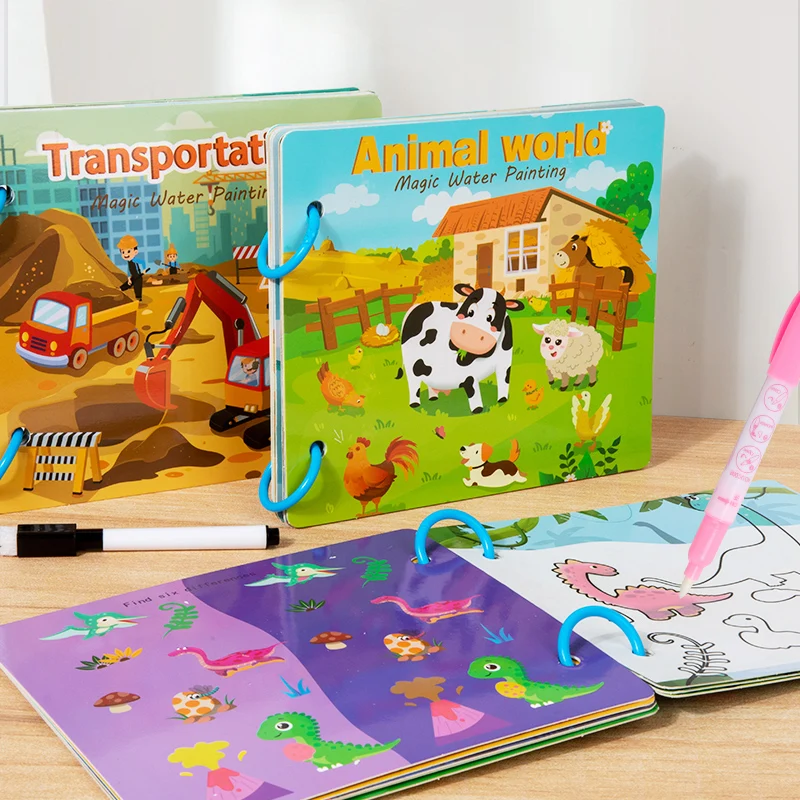 ของเล่นวาดภาพที่ใช้น้ำเป็นตัวกระตุ้น: ลวดลายจะหายไปเมื่อเปียก ทำให้การวาดภาพเป็นเรื่องสนุกและไม่ยุ่งยากสำหรับเด็กๆ