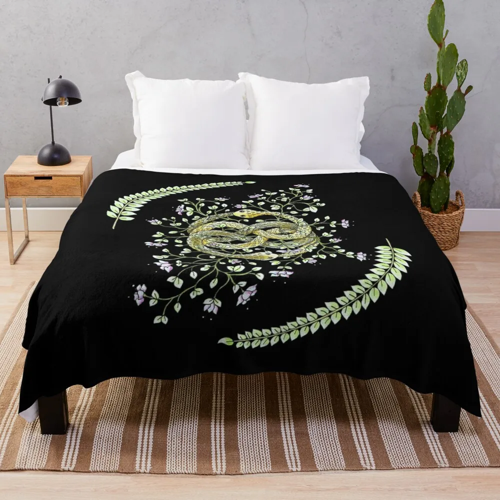 

Neverending Story Inspired Auryn Garden at Midnight Throw Blanket Summer Beddings Soft Beds Blankets