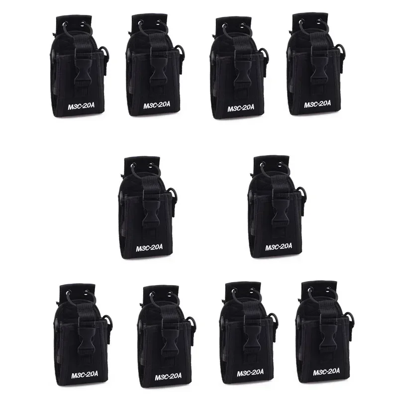 

10PCS MSC-20A Multifunction Case Holder Pouch Bag for Motorola GP328+ BAOFENG UV-5R UV-B5 UV82 UV6 UV8D GT-3 A52 Walkie Talkie