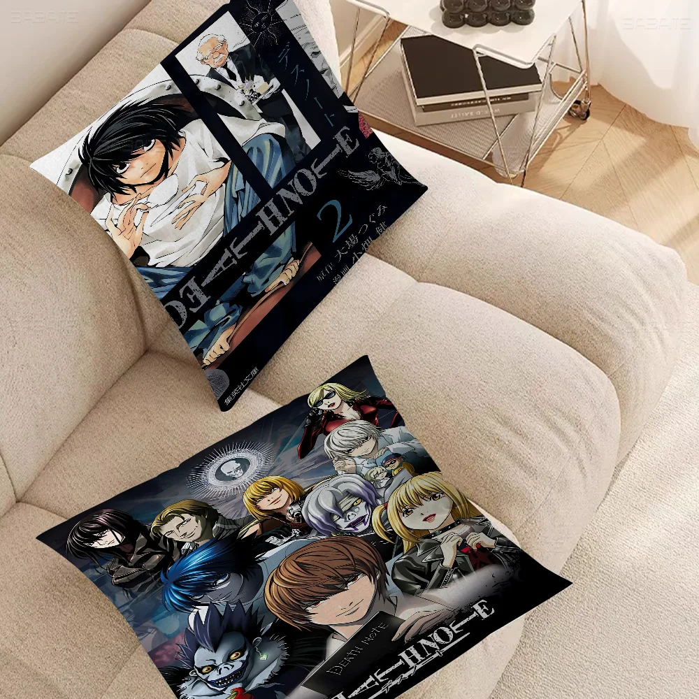 Japanese Classic Anime Death Note Cushion Cover Pillowcase Upholstery Sofa Throw Pillow Home Decor Pillowcas