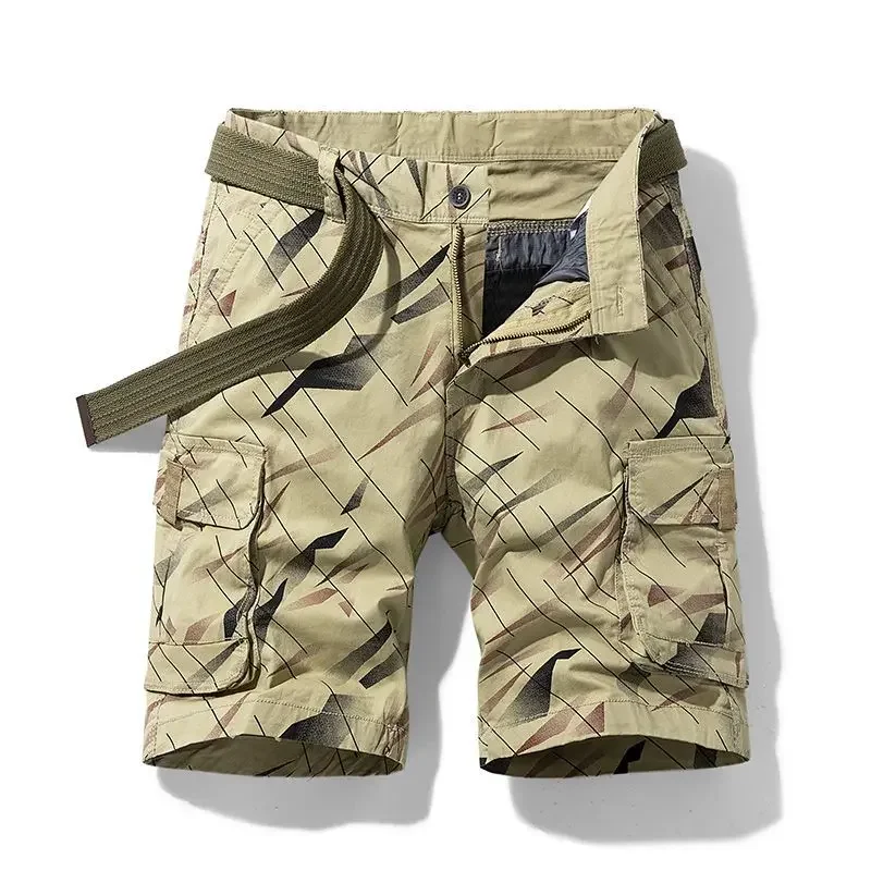 Short Pants for Men Loose with Zipper Blue Baggy Mens Cargo Shorts Wide Popular Comfortable Summer Beautiful New in Streetwear