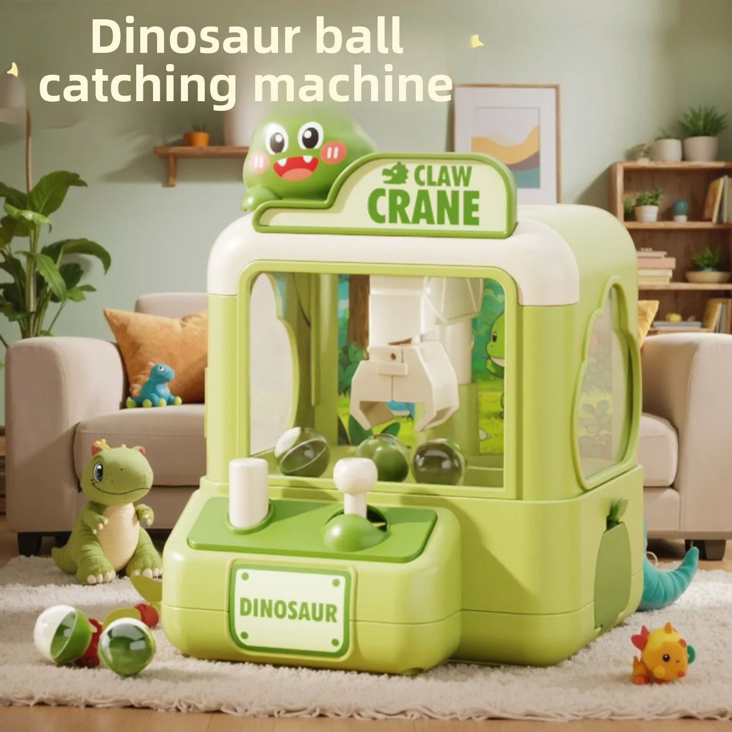 Mini Claw Machine Cartoon Claw Crane Doll Machine Hand Eye Coordination Ball Grabbing Machine Manual Arcade Game Claw Catch Toy