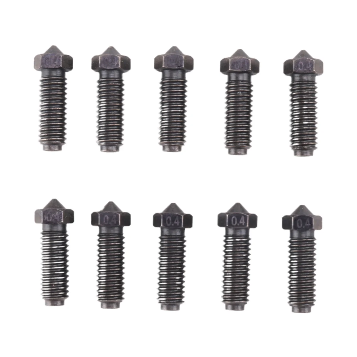 10Pcs Hardened Steel Nozzles for Anycubic Kobra 2 Nozzle 0.4mm High Flow Precision 1.75mm Filament 3D Printer