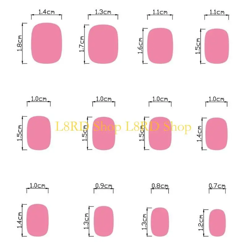 L8RD 7 月 4 日マニキュアネイルデコレーションアクリルスティック爪にショートスクエア偽ネイルスティック爪アート愛好家のための 24 個