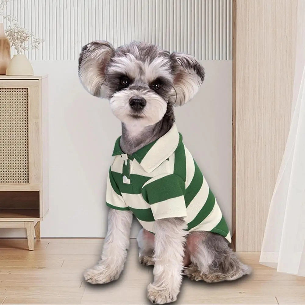 Dog Vest Soft Breathable Pet Vest Versatile Striped Dog T-shirt for Bichon Poodle Chihuahua Summer Doggy Clothes Cats Puppy