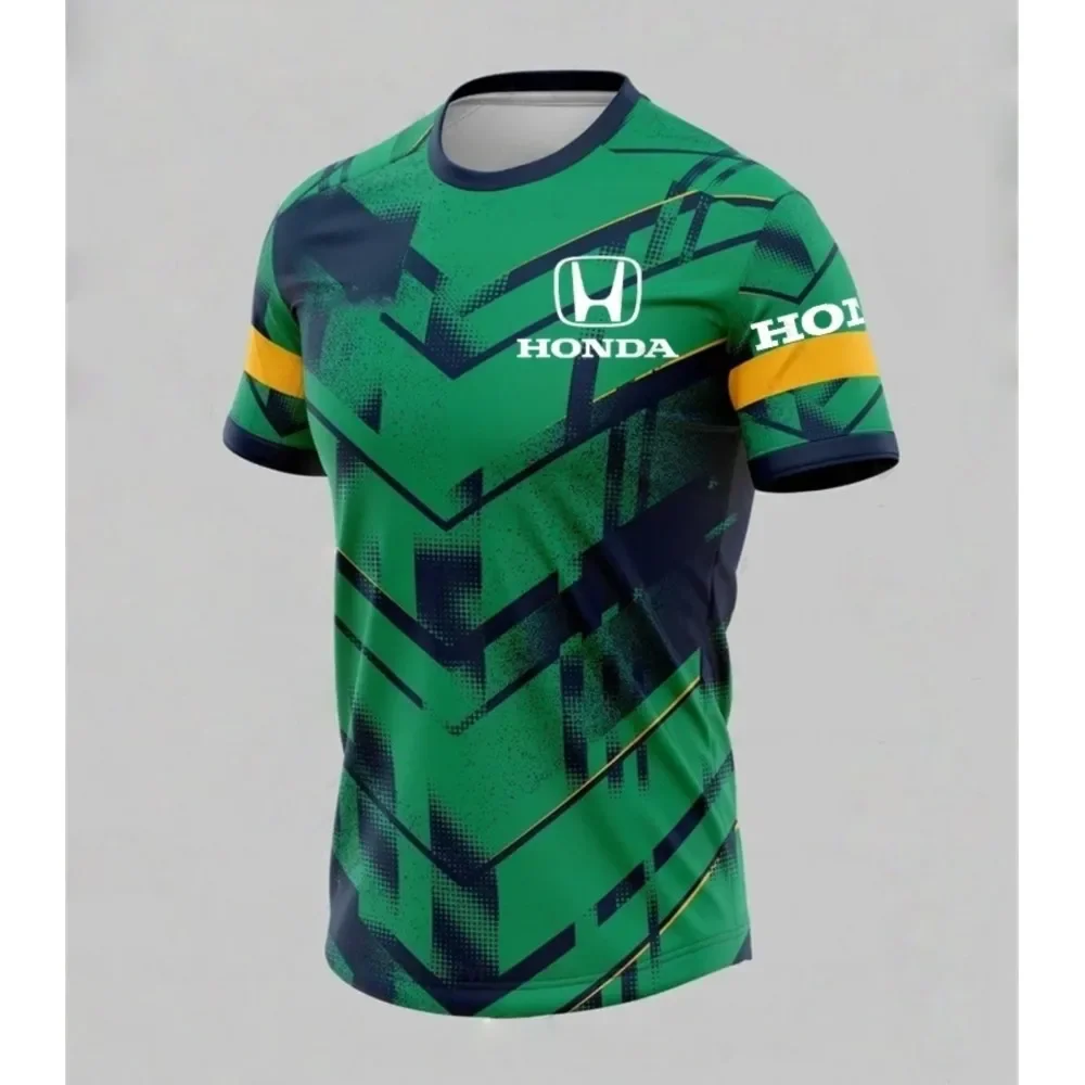 

Mens Womens Honda Motorcycle Tee 3D Print Quick Dry Breathable Short Sleeve Tshirt Outdoor Sports Cycling Casual Wear