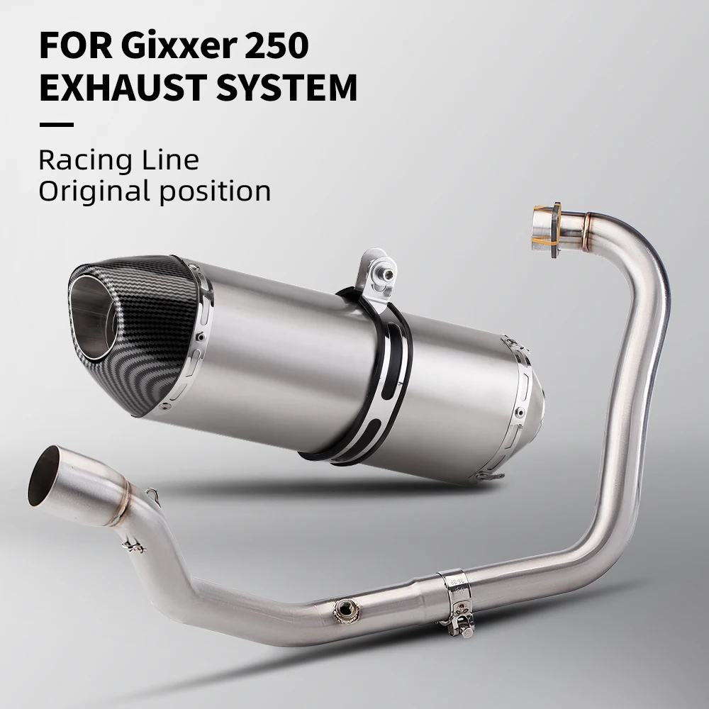 

51MM Motorcycle Exhaust Muffler Escape Motorbike Front Tube Middle Link Pipe ForGIXXER 250 GIXXER250