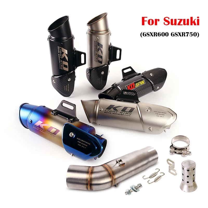 

Slip On Motorcycle Exhaust System 51mm Muffler Tail Pipe DB Killer Mid Tube Stainless Steel For Suzuki GSXR600 GSXR750 2011-2020